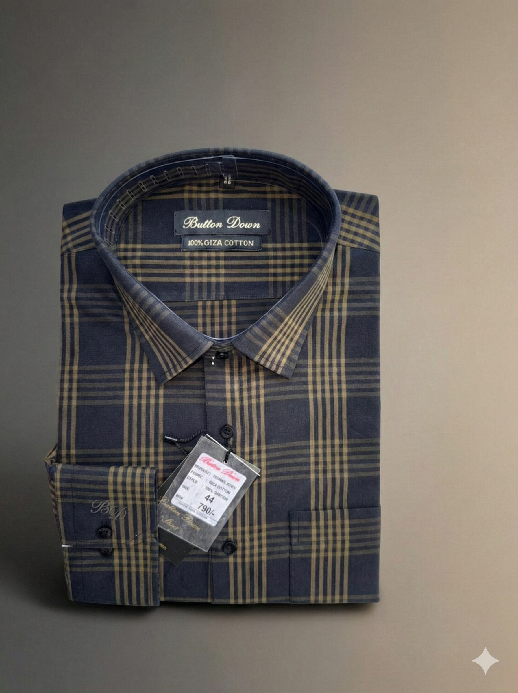 Dark Olive Giza Cotton Formal Shirt